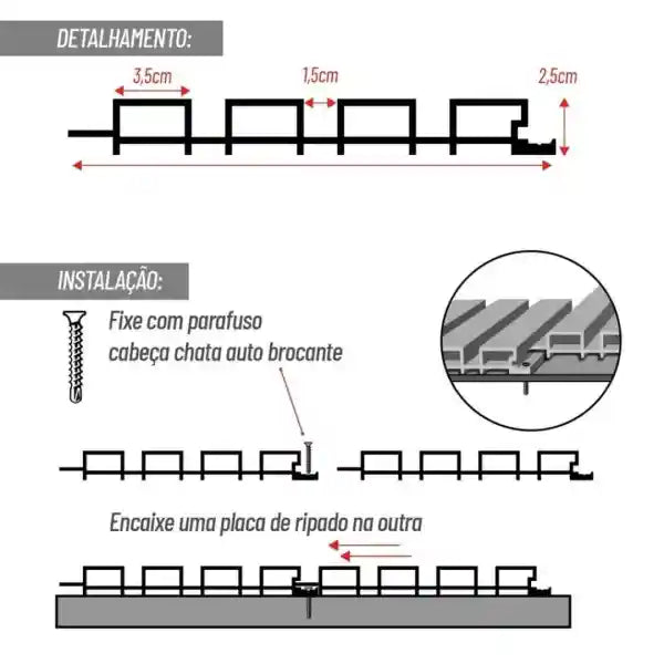 Kit 5 Painéis Ripados WPC Freijó 2,80m x 17cm – Interno e Externo (PROMOÇÃO)