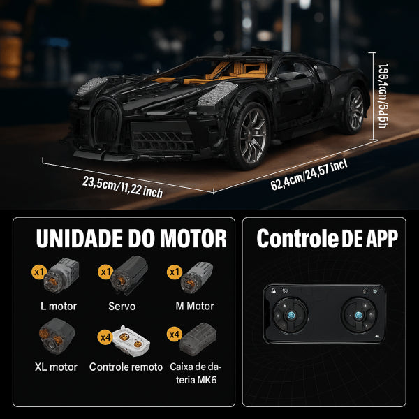 Super Carro Esportivo Montável 4688 Peças (PROMOÇÃO)