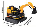 Escavadeira Elétrica Infantil 12V Amarela com Controle Remoto (PROMOÇÃO)