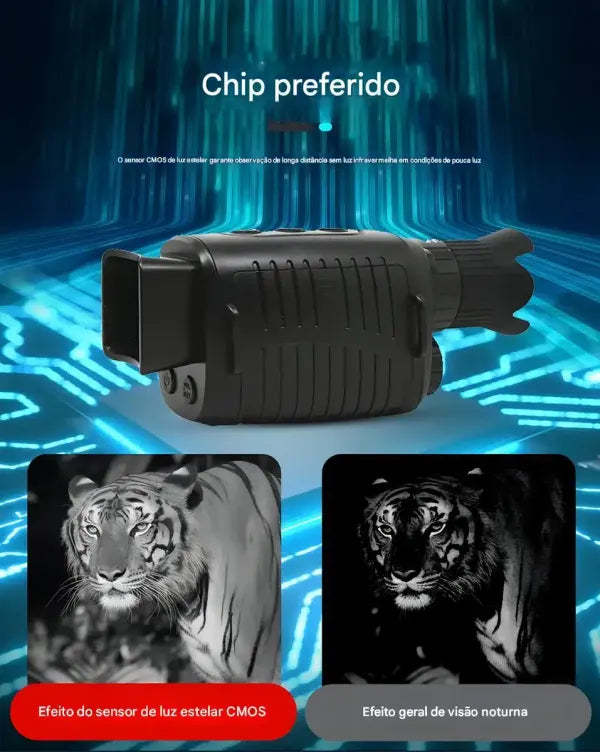 Monóculo de Visão Noturna Infravermelho 7x Zoom – Alcance 300m (PROMOÇÃO)