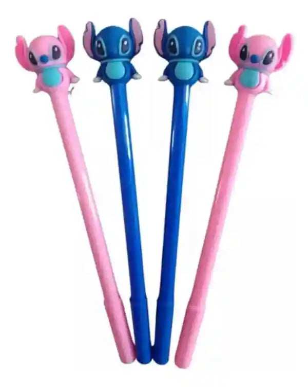 6 Lápis Infinito Stitch Disney Permanente Papelaria Escolar Marcação Preto