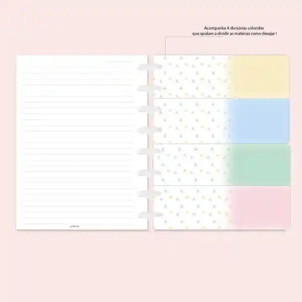 Caderno De Discos Basic Inteligente A5 – Floresça – Moreih