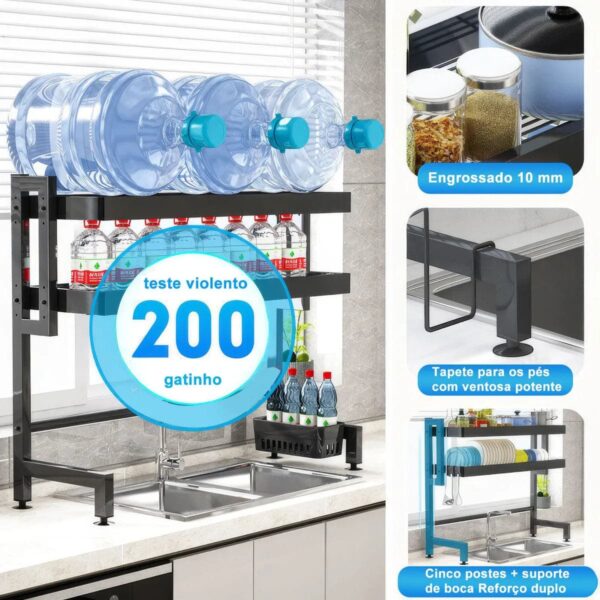 Escorredor de Louça Suspenso Mapaseg 65cm – Cor Preto (PROMOÇÃO)