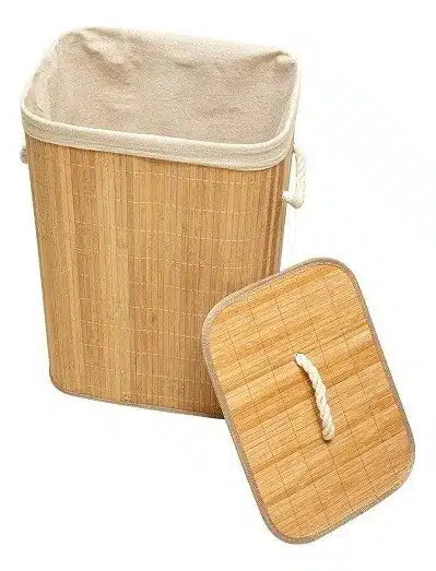 Cesto retangular forrado para roupas sujas banheiro e lavanderia (PROMOÇÃO)