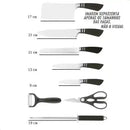 Jogo de Facas Gourmet 9 Peças Inox + Amolador (PROMOÇÃO)