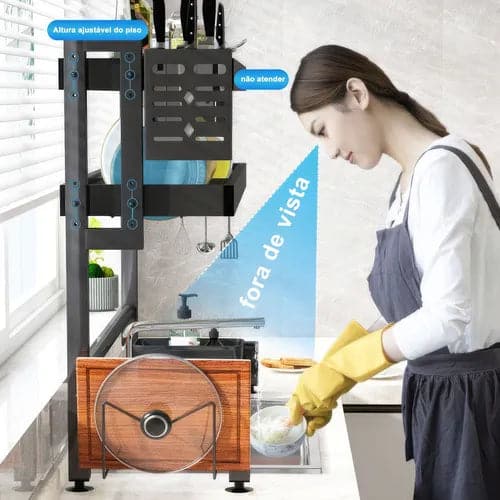 Escorredor de Louça Suspenso Mapaseg 65cm – Cor Preto (PROMOÇÃO)