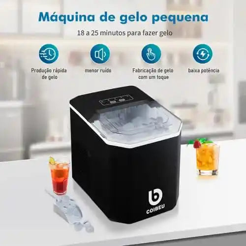 Máquina de Gelo 15kg Automática Profissional BIVOLT (PROMOÇÃO)