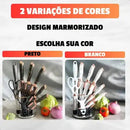 Jogo de Facas Gourmet 9 Peças Inox + Amolador (PROMOÇÃO)