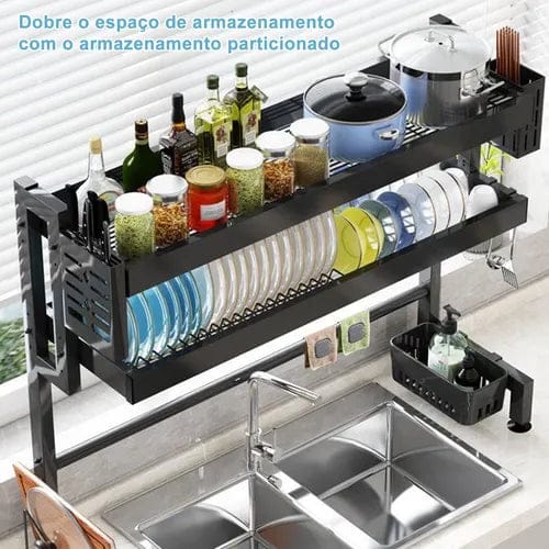 Escorredor de Louça Suspenso Mapaseg 65cm – Cor Preto (PROMOÇÃO)