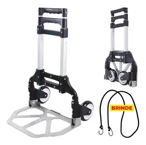 Carrinho Dobrável Reforçado 75kg Portátil (PROMOÇÃO)