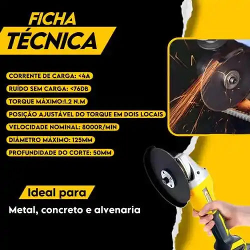 Lixadeira Angular Recarregável 21V com 2 Baterias (PROMOÇÃO)