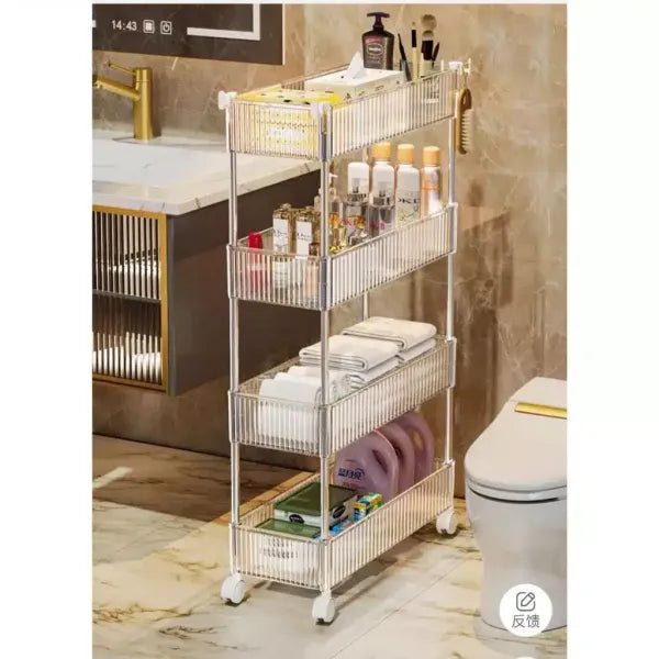 Carrinho Estante Acrílico – Compacto e Funcional (PROMOÇÃO)