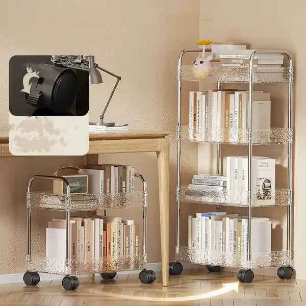 Carrinho Estante Acrílico – Compacto e Funcional (PROMOÇÃO)