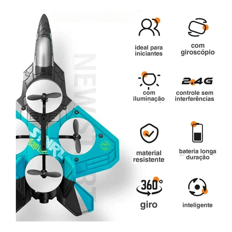 Drone Combat 4 Motores 2.4GHz Controle Remoto (PROMOÇÃO)