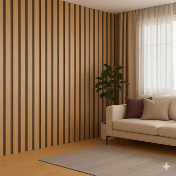 Kit 5 Painéis Ripados WPC Freijó 2,80m x 17cm – Interno e Externo (PROMOÇÃO)